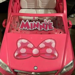12 Volt Electric Minnie Mouse Car For Kids