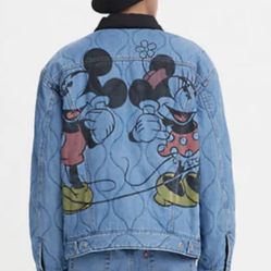 LEVI'S® X Disney Mickey Minnie Reversible Denim Jacket Mens SZ XL New!!