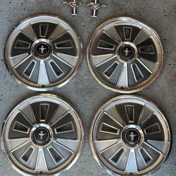 1966 Ford Mustang Hubcaps - 4 Total