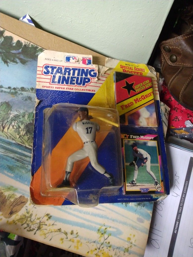 1992 STARTING LINEUP-FRED MCGRIFF FIGURE W/ CARD & POSTER BRAND NEW SEALED
