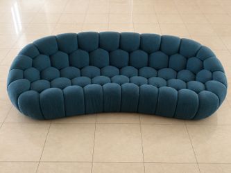 Large Modern Curved Statement Sofa – Unique Design