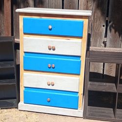 Shelf A Dresser And A Cube Shelf