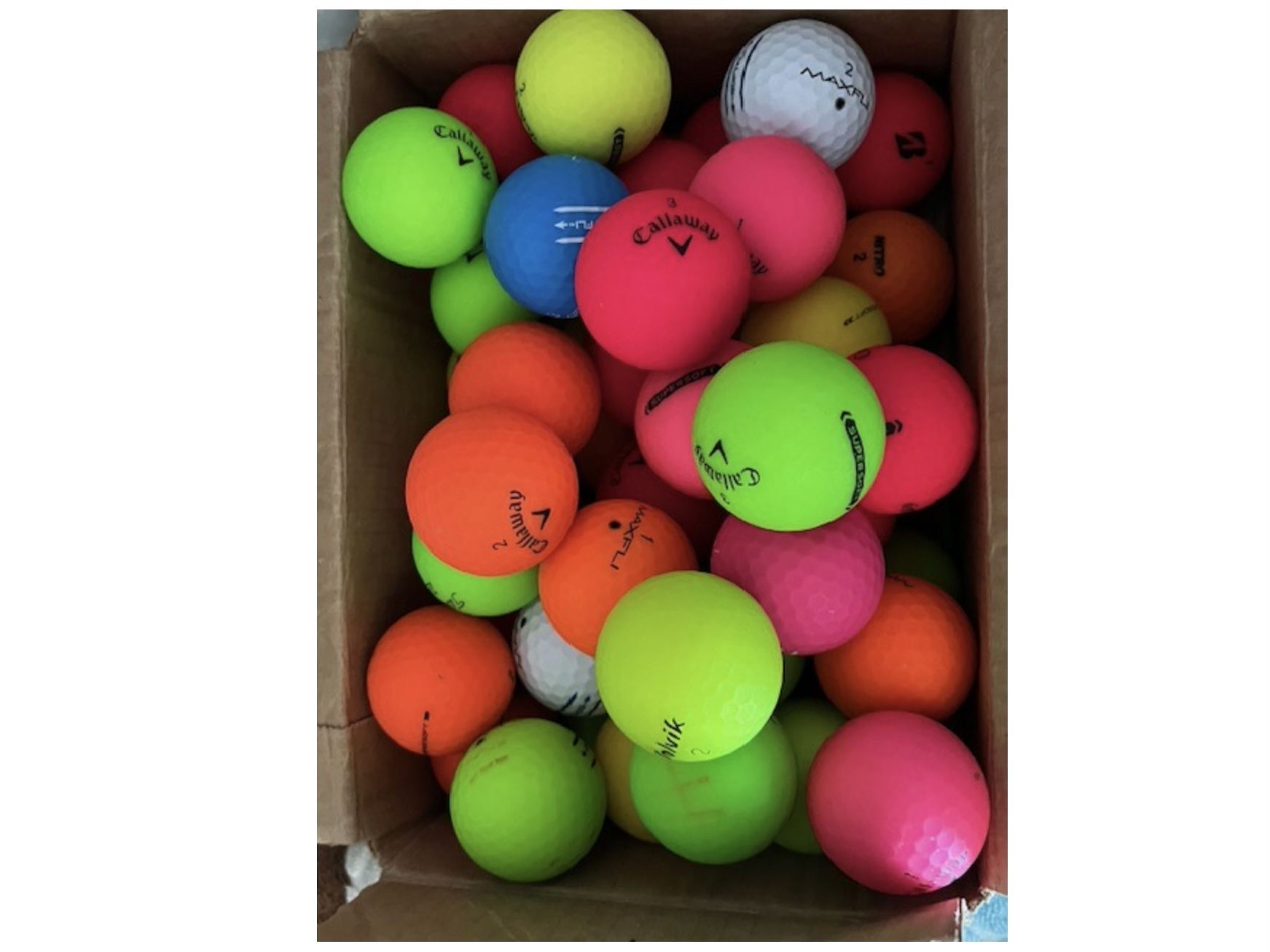 All MATTE BRIGHT GOLF BALLS