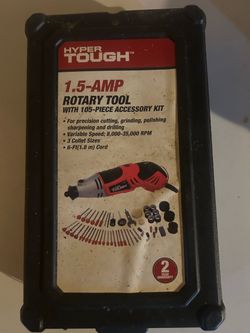 Hyper Tough 1.5-Amp Rotary Tool with 105-Piece Kit