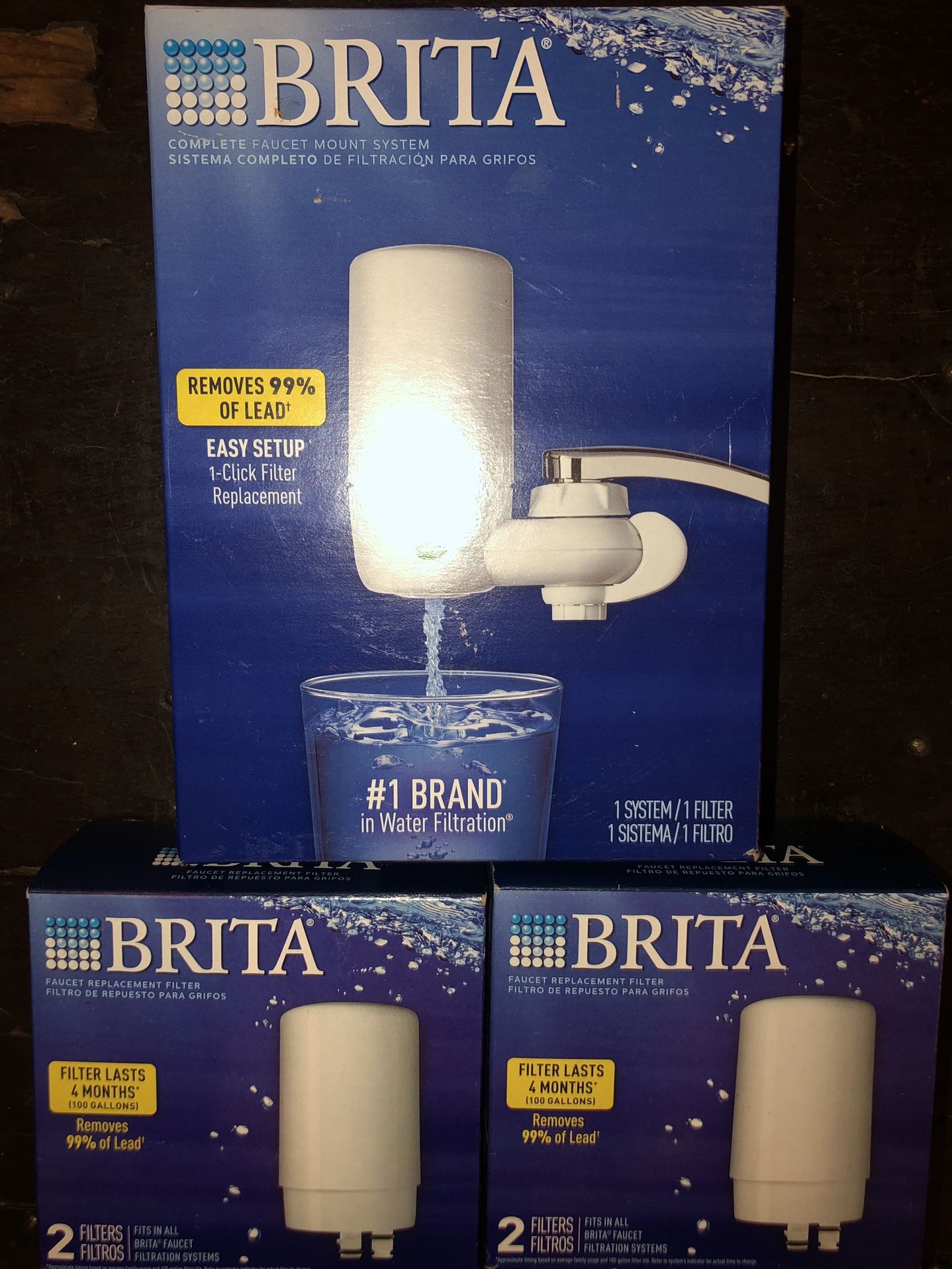 Brita Complete Faucet Mount System Plus 4 Extra Filters
