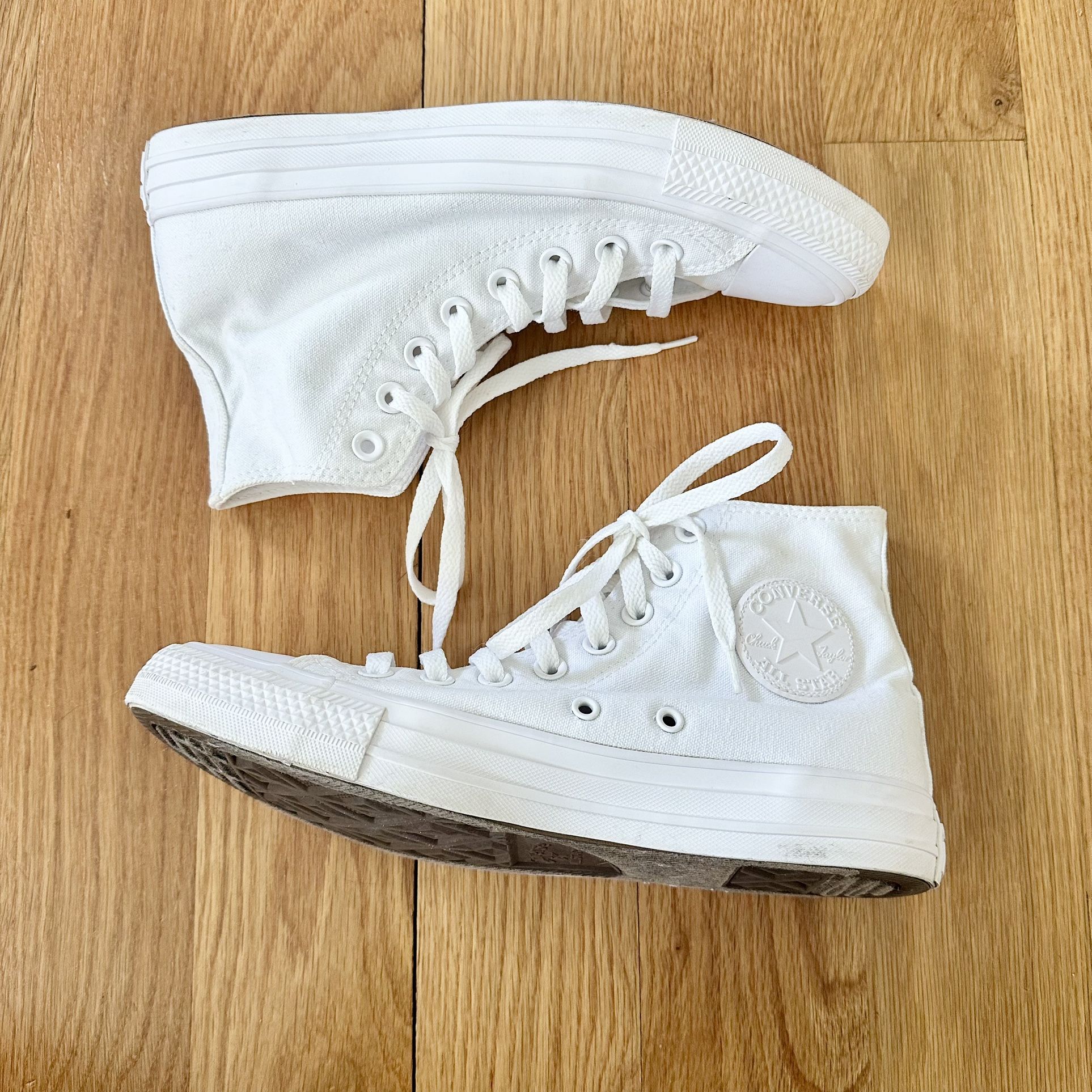 Converse High Top Mono White Sneakers