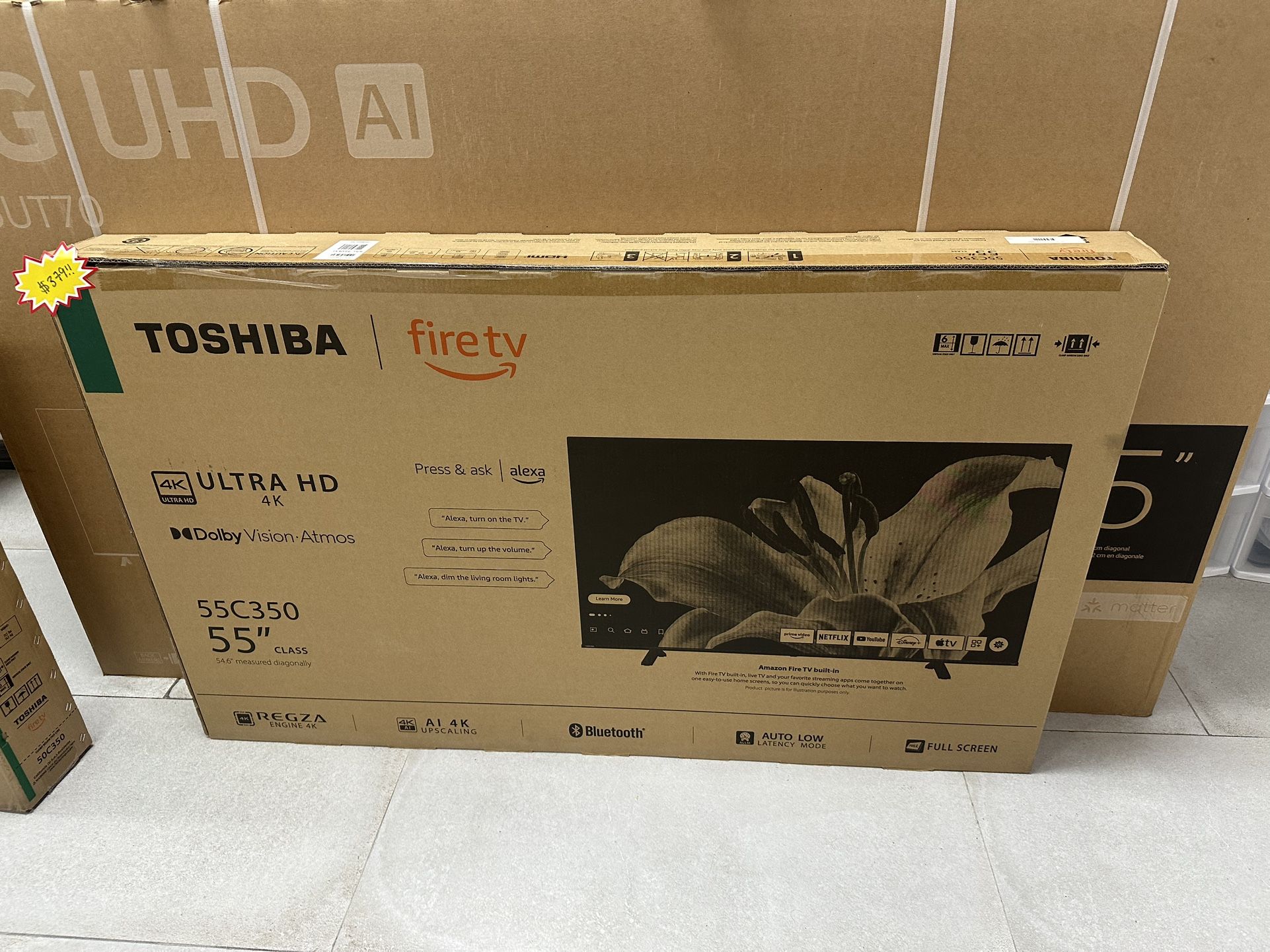 Toshiba 55” 4K Fire TV! $379 Cash Or Card! Finance Available!