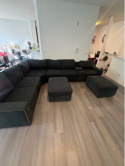 Beautiful Gray 10 Seater Couch For Sale!