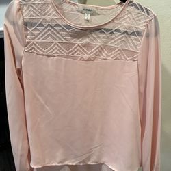 Meraki Women’s Long Sleeve Shirt With Lace