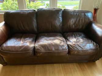 Brown Leather Couch