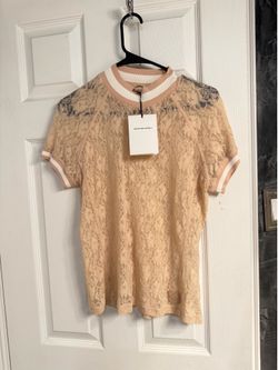 Alexander Wang stretch lace short sleevetop size L