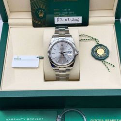 Brand New 2025 Rolex Datejust 41mm Silver Dial Steel Oyster Bracelet Fresh March Full Set