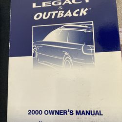 Owners Manual Subaru Legacy 2000