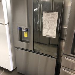 New Lg Mirrored Insta View French Style Refrigerator With Door In Door 4 Ice Type 