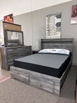 OM• $38 Initial • Brand New Bedroom Set, Bed Frame, Dresser with mirror, Nightstand, Chest