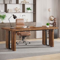 Simple Executive Desk, 70.9" Computer Desk Meeting Table for Home Office