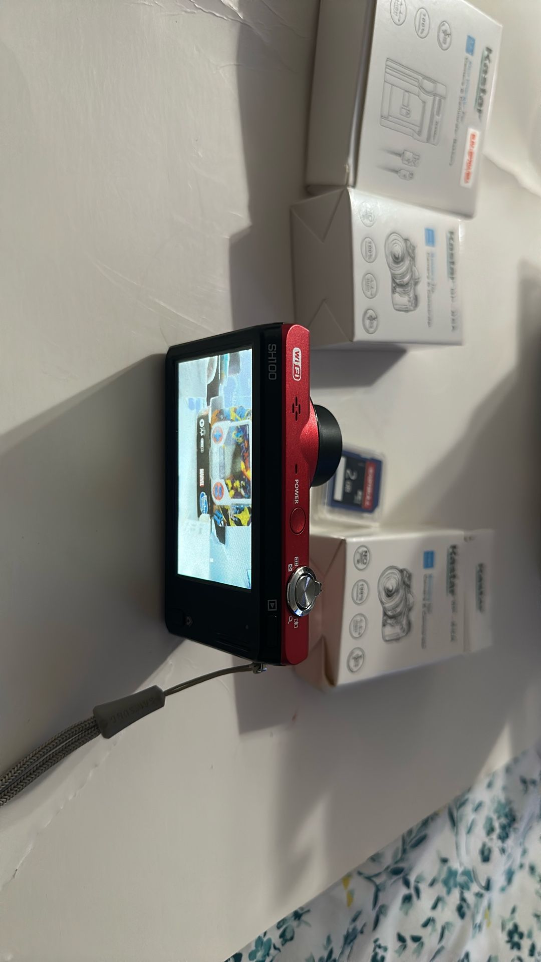 Samsung SH 100 WiFi Digital Camera Touch Screen 2 New Batteries And Charger Canon/sony