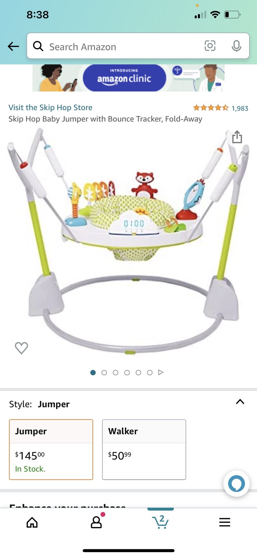 Skip Hop Baby Jumper with Bounce Tracker 