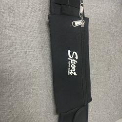 Waterproof Runners Belt Waist pack Pouch bag with 2 pocket adjustable strap for iphone 6 6S 6 plus s6 s6edge note5 4 etc small staff (black-black)