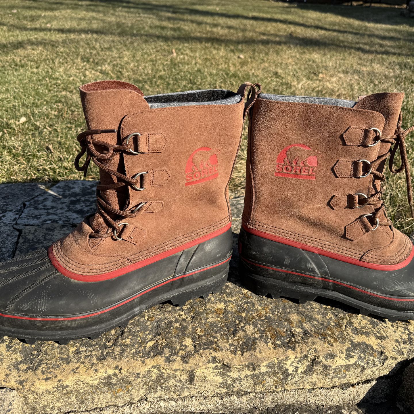 SOREL Sudbury II Men’s Size US 14 Winter Work Boots Felt Lined Suede / Rubber