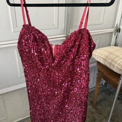 Pink sparkly dress with tag