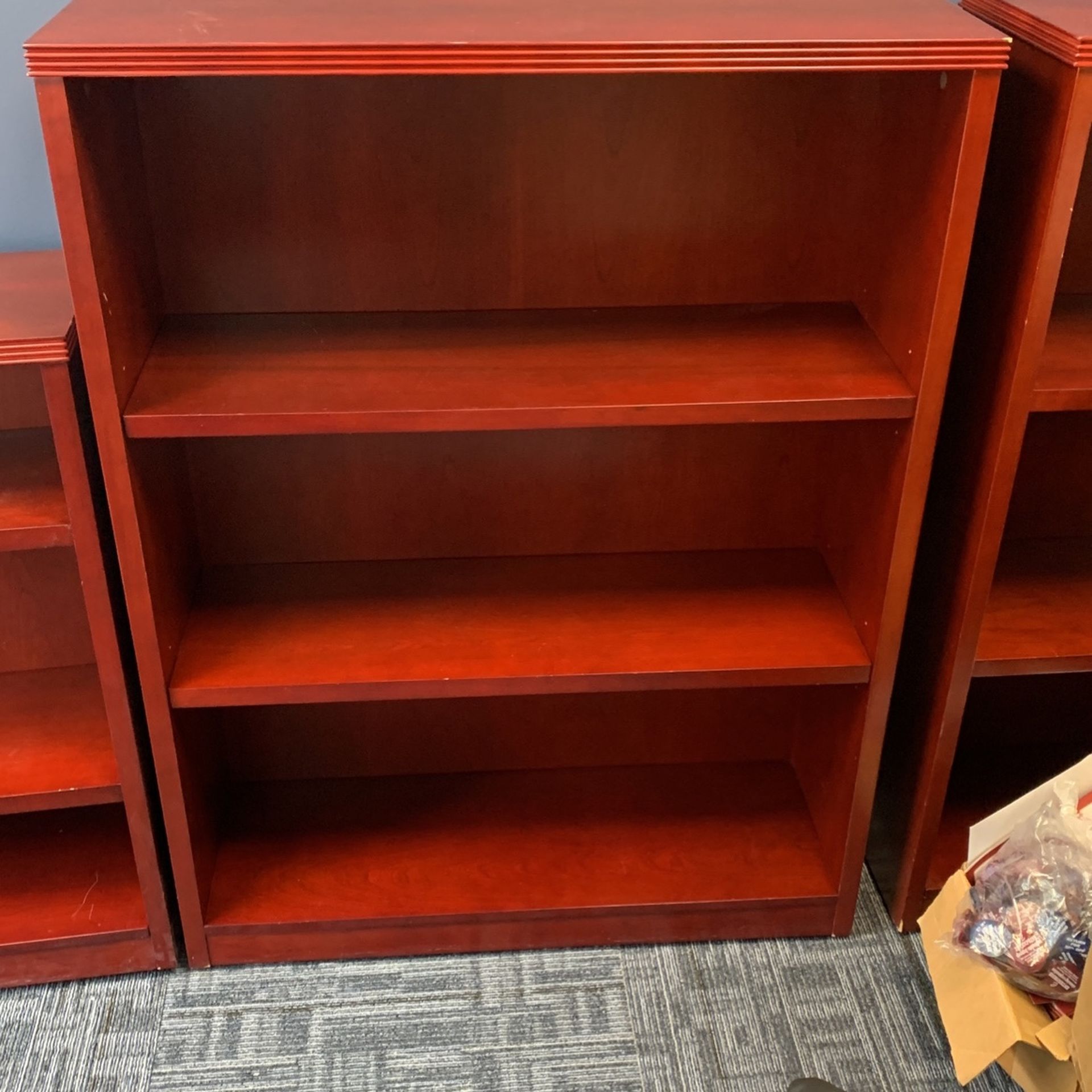 Two matching executive shelves