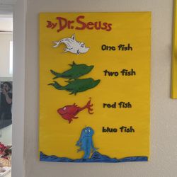 Custom Childrens Art Paper Mache Dr. Seuss