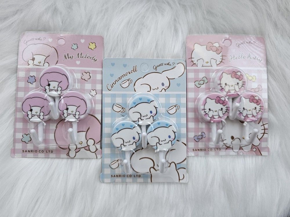 3 Packs Of 3 Each (9 Total) Sanrio Hangers
