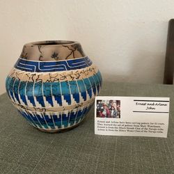 Ernest John Navajo signed Pottery