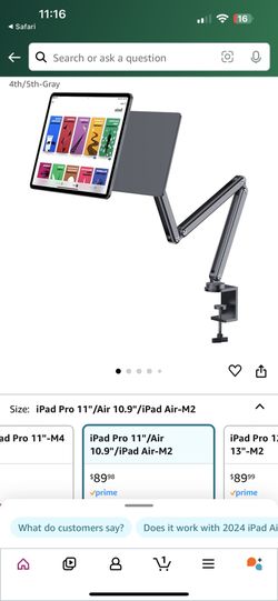 iPad 11” Charging Stand. WFH/office