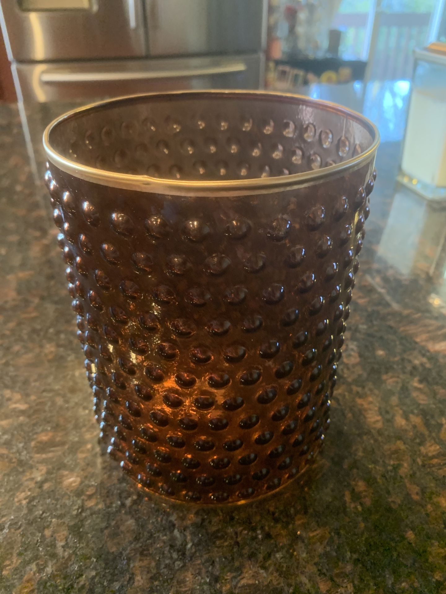 Hand Made Glass Vase From India