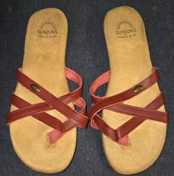 ​G.H. Bass & Co. "Sunjuns" Leather Sandals (2 Pairs - Sizes 6.5)