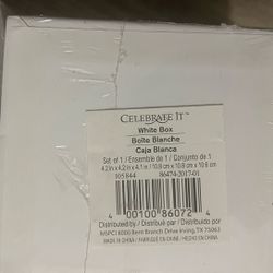 Celebrate It" white boxes