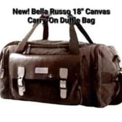 New! Bella Russo Black & Gray 18" Travel Duffle Bag