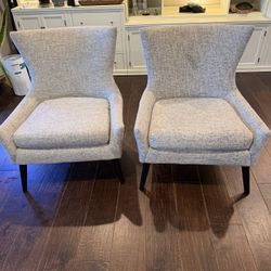 2 Gray Accent Chairs
