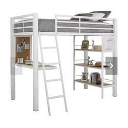 Twin Loft Bed With Desk Twin Loft Bed With Bookshelf 