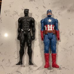 Caption America Figure And Black Panther Figure 