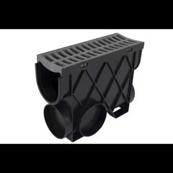 RELN Storm Drain 4.5" x 13.25" Inline Basin Complete with Portland Grey Grate