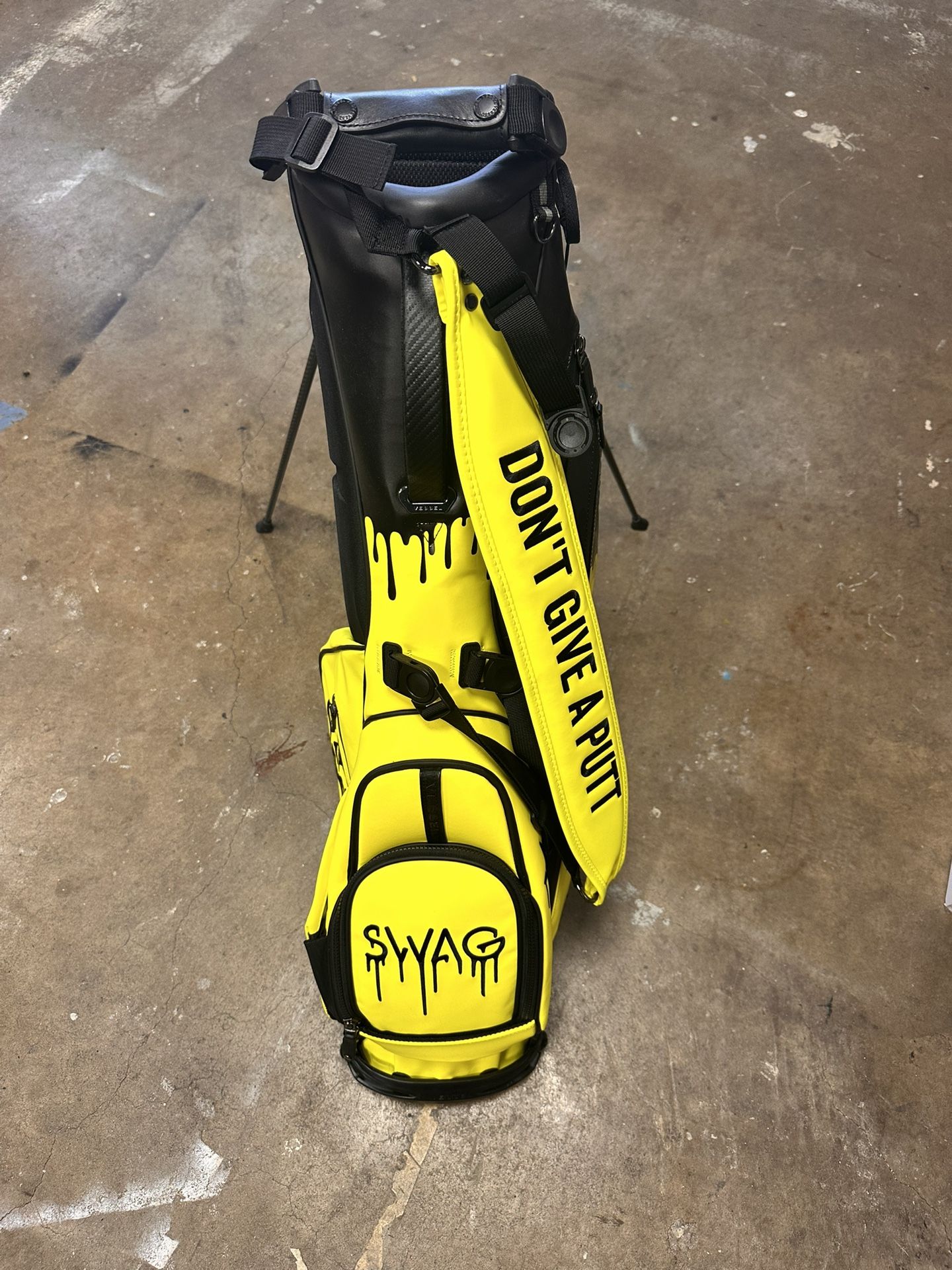 Vessel Golf Bag - Neon Yellow Dripping Stand Bag