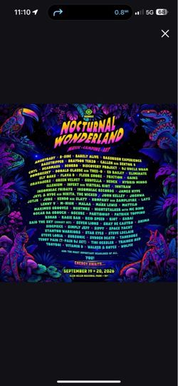 Sunday nocturnal wonderland 2026