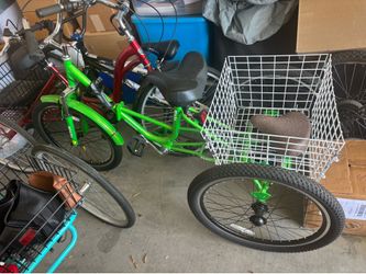 Lime Green three wheeler bicycle $180
