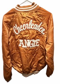 Vntg Howe bomber jacket cheerleader Angie patches men’s Sz large
