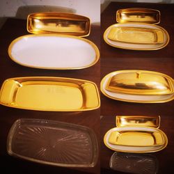 BEAUTIFUL BUTTER DISH SET FROM HEINRICH