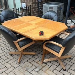 Wooden Table W/ Chair Set