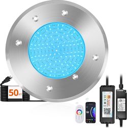 LEDIARY 6 Inch LED RGB Pool Lights for Inground Pool, AC120V 15W Underwater Swim