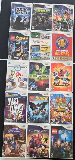 Nintendo Wii Game Bundle – 15 Games Including Mario Kart & More!