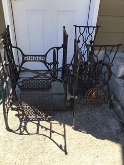 Antique sewing machine bases