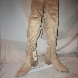A New Day Women's Greta Tall Dress Boots Size 7 Beige