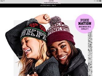 New Victoria's Secret pink beanie hat