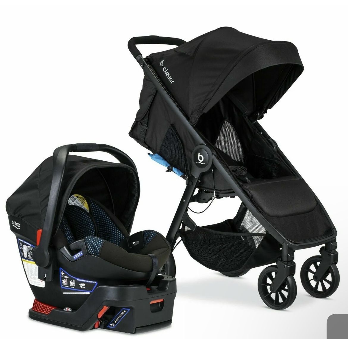 Stroller / Car Seat - Britax B-Clever & B-Safe 35 Travel System Cool Flow Collection